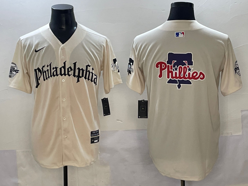 Men Philadelphia Phillies blank cream 2025 Nike MLB jersey style  4->houston astros->MLB Jersey